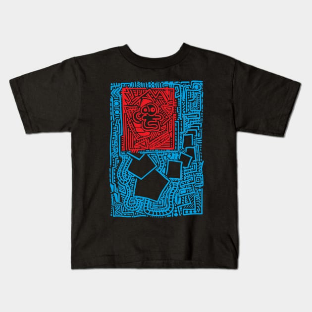 Red faced man Kids T-Shirt by StephenC